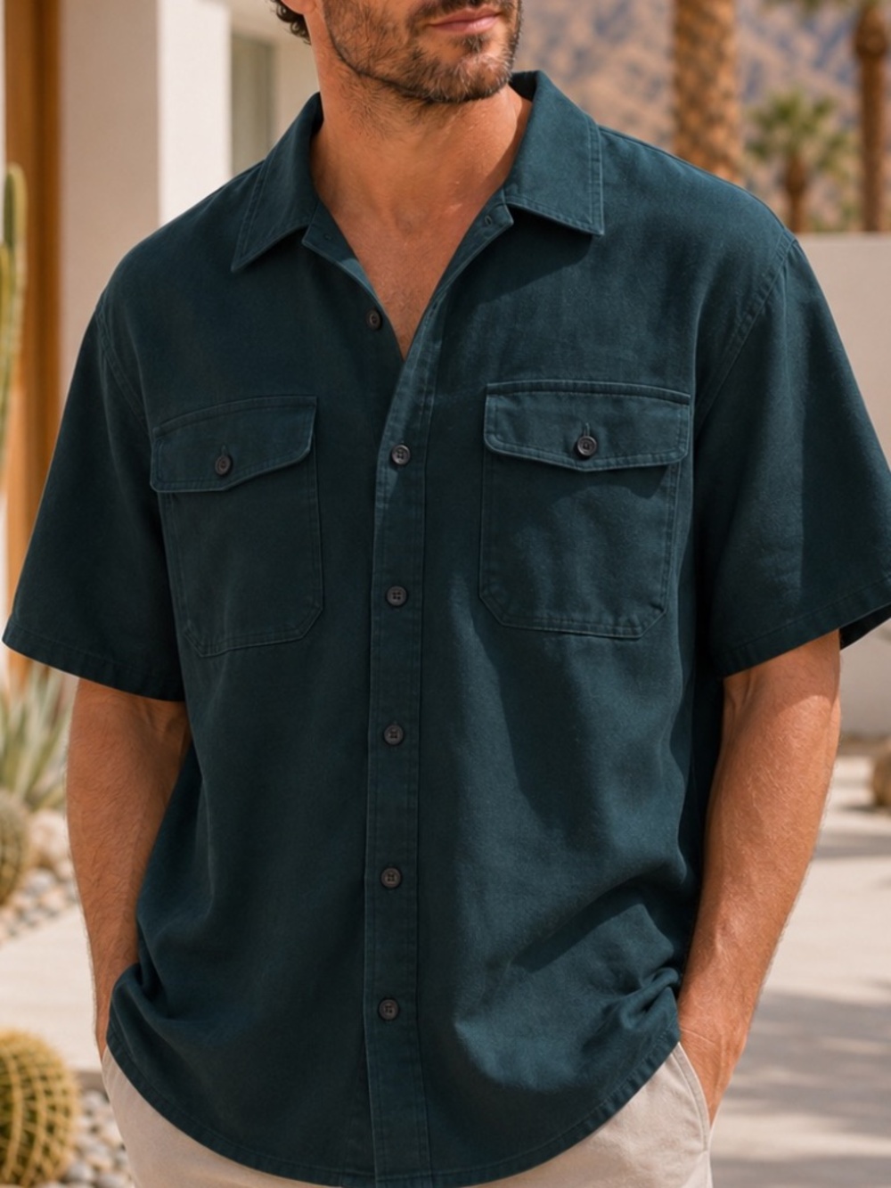 Mr Turk Green Shelton Shirt Men’s XXL NWT Trina Turk 50 Chest